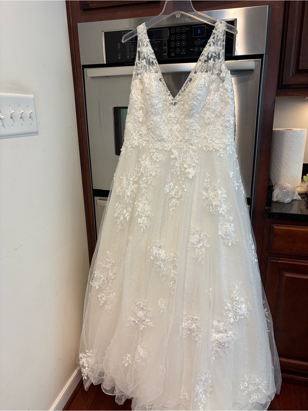 Maggie Sottero Wedding Dress- Meryl 20 tulle beading layers of lace princess